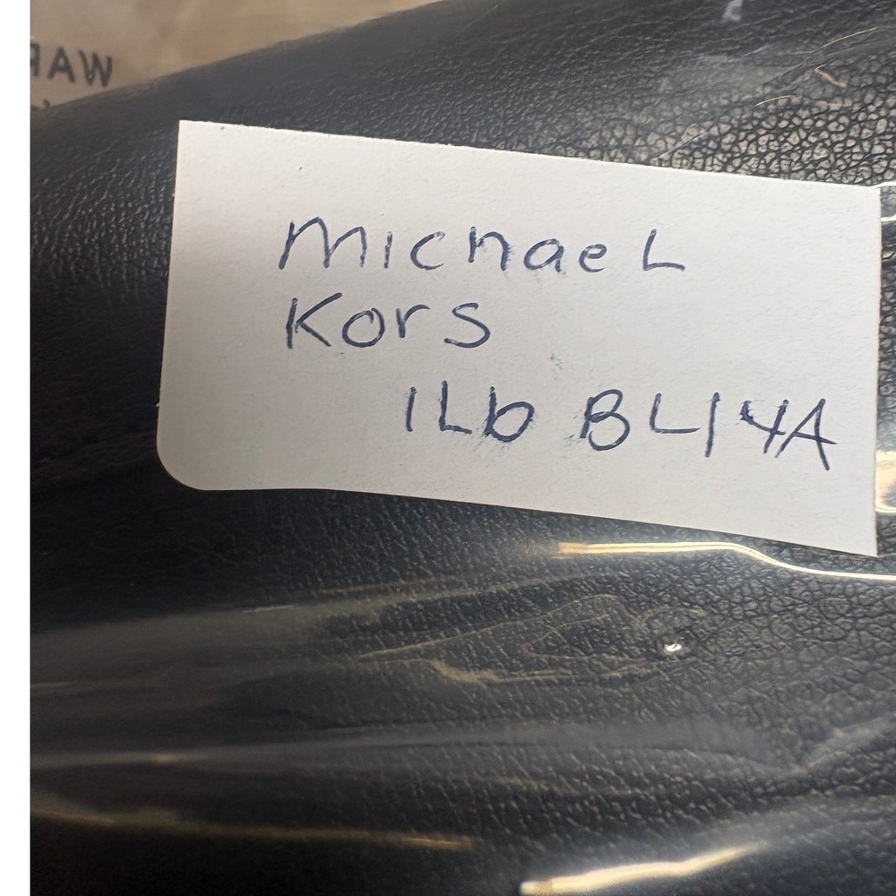 Michael Kors Card Wallet Accordion Kingsley Black Gold Leather - Picture 8 of 8